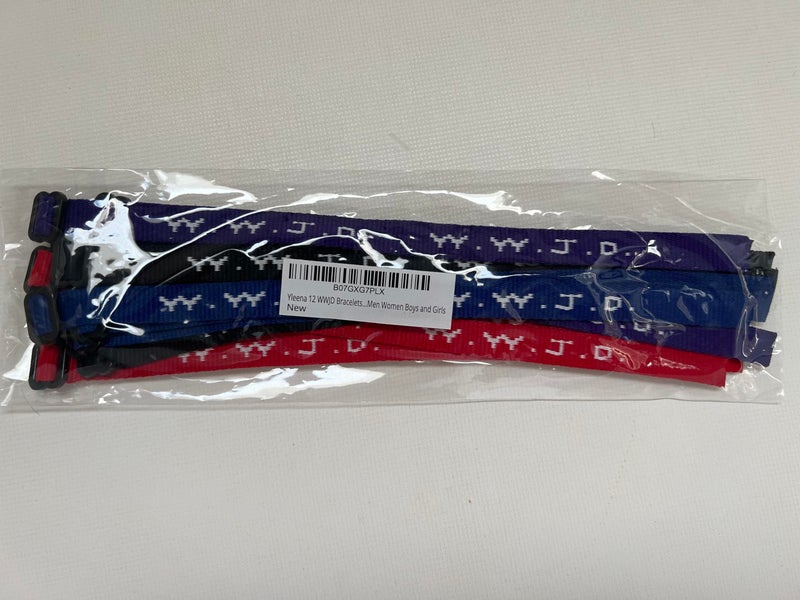SHAMZBEST 12 WWJD Bracelets - What Would Jesus Do Woven Wristbands Per Pack - Religious Christian WWJD Bracelet for fundraisers Red, Blue, Black and Purple Colors Perfect for Men Wome (Black) - Image 5